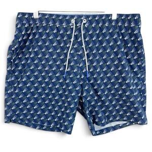 Bonobos Swim Trunks Men's L Badminton Shuttlecock Pockets Vacation Resortwear